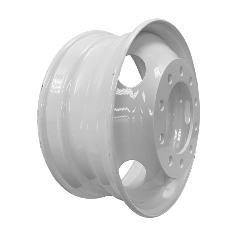 Set of 2 Truck Wheel 22.5x8.25 Steel White SpeedMax 10x285mm Hub Pilot Offset 168mm - Image 4