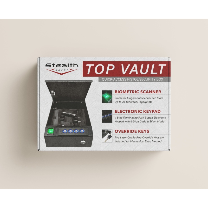 Stealth Top Vault TV1 Quick Access Biometric Pistol Safe - Image 11