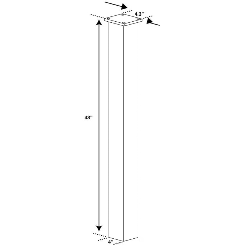 Mail Boss In Ground Steel Post (43") for Curbside Locking Mailboxes - Image 6