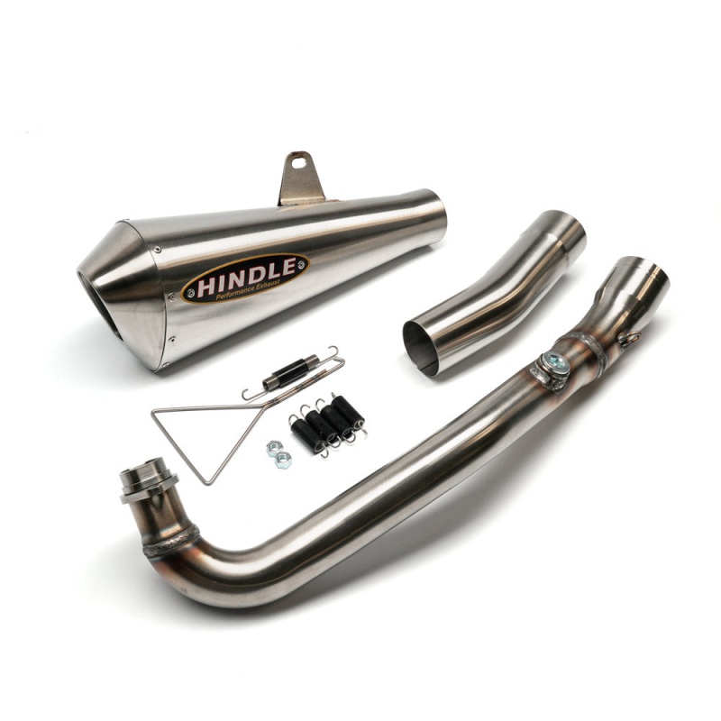 Hindle Stainless EVO Megaphone Full Exhaust System - Honda Grom 125 (2022+) - Stainless Steel Megaphone