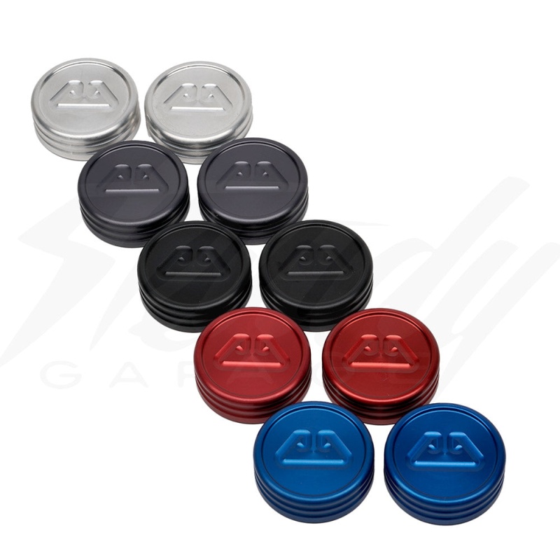 CHIMERA ENGINEERING BUTTON FRONT FORK COVER CAPS - CFMOTO PAPIO CL, PAPIO SS 126 (ALL YEARS) - Image 3