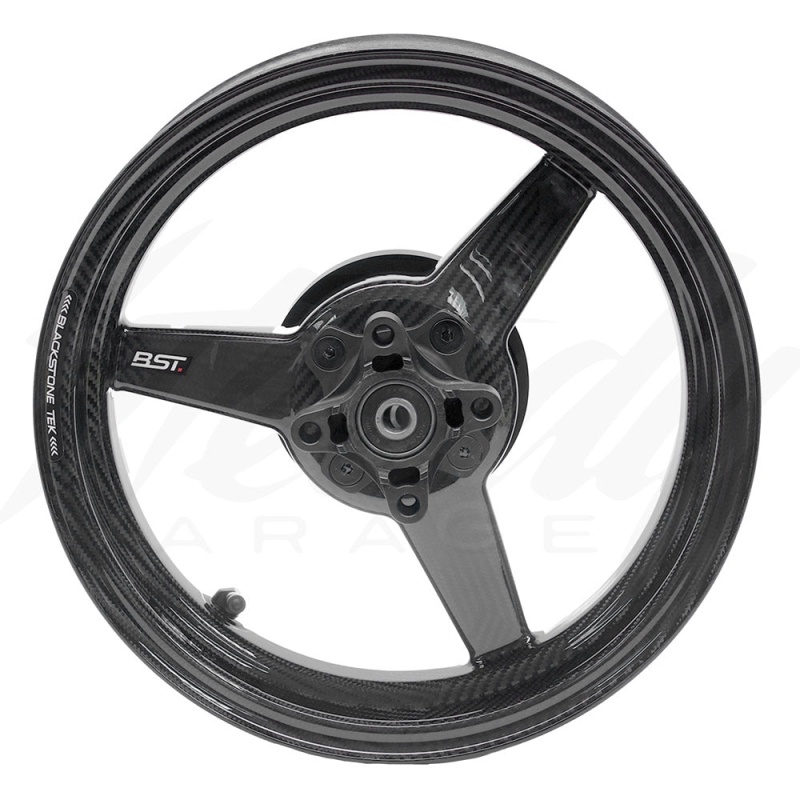 BST Carbon Fiber Honda Grom Rim Set - 3.5" Wide Rear  (ABS) (5 Bolt) (WHITE LOGO)