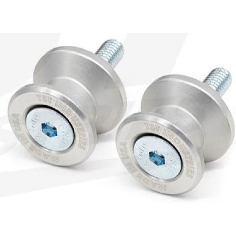 TST SPOOLED CAPTIVE CHAIN ADJUSTERS FOR HONDA GROM 125 (2022+) - Silver Spools - Image 2