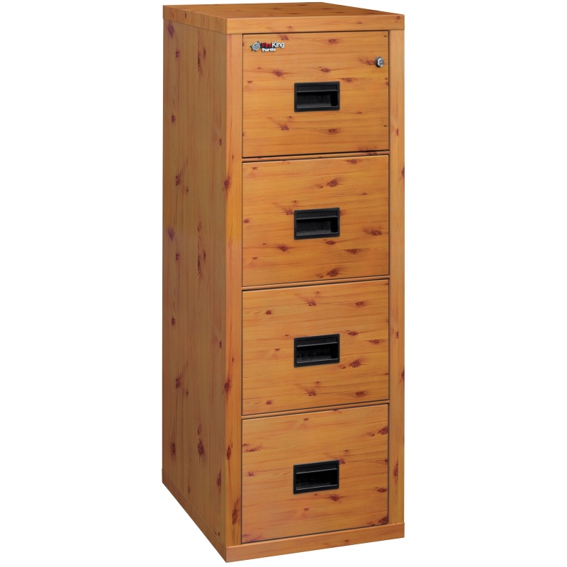 FireKing 4R1822-C Premium Designer Four Drawer Turtle Vertical 22" D Fire File Cabinet - Image 2