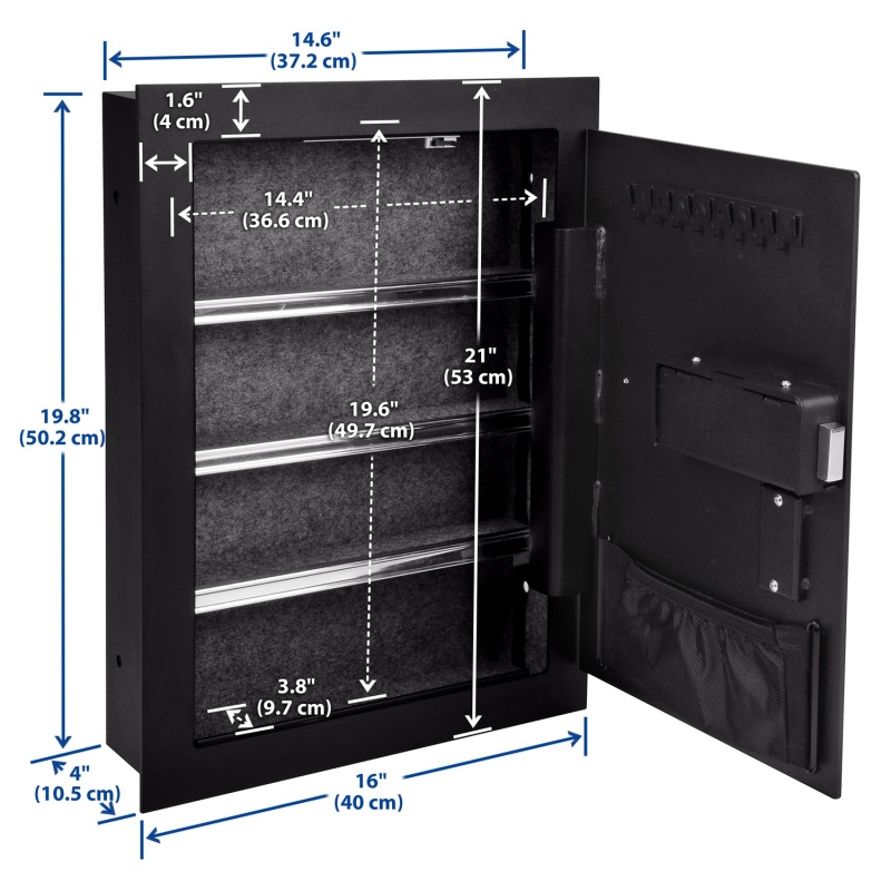 Viking VS-52SX Mechanical Hidden Wall Safe with Simplex Lock Black - Image 8