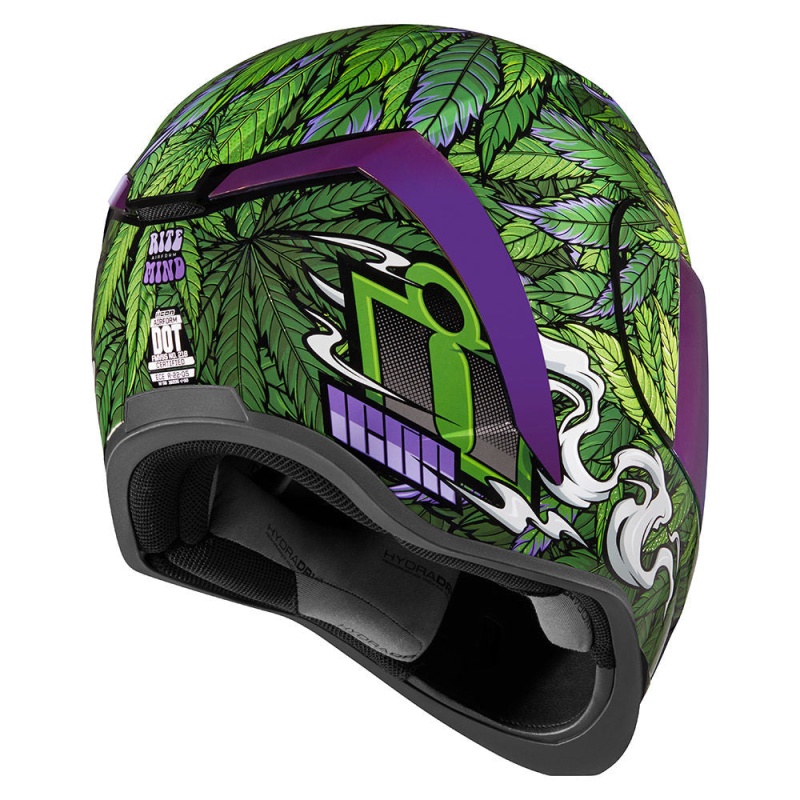 Icon Airform Ritemind Helmet 420 Hemp Weed - Image 8