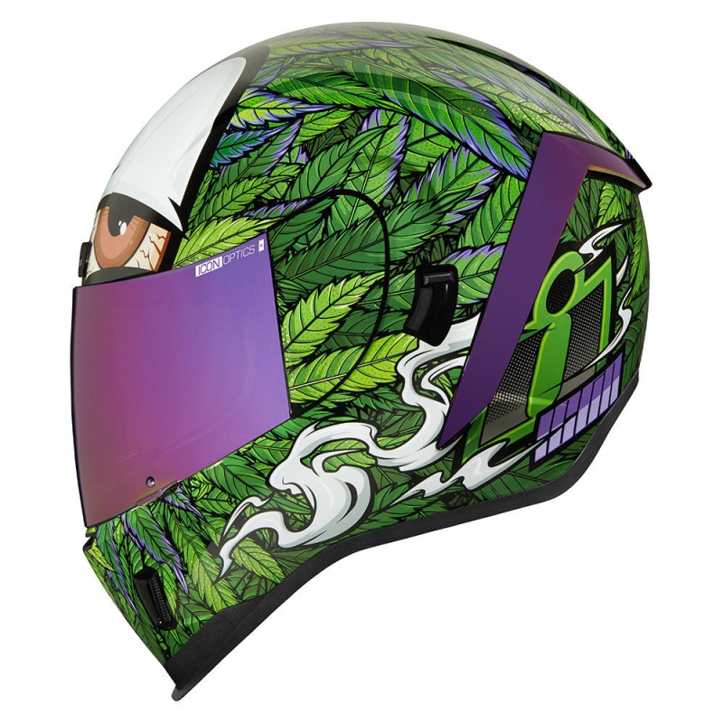 Icon Airform Ritemind Helmet 420 Hemp Weed - Image 7