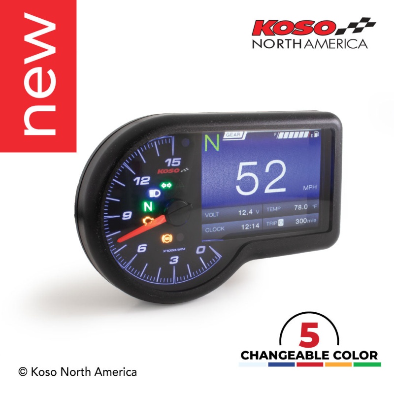 Koso RX-3 TFT Multi-Function Meter for Honda Grom (2014-2020), Monkey 125 (2018-2021) - Image 2