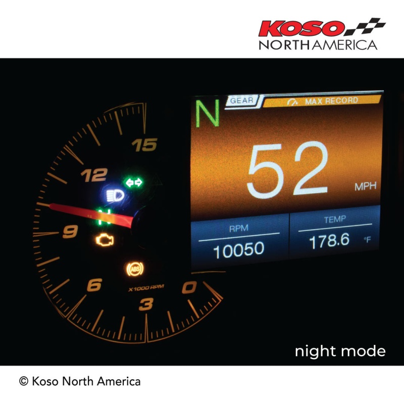 Koso RX-3 TFT Multi-Function Meter for Honda Grom (2014-2020), Monkey 125 (2018-2021) - Image 8