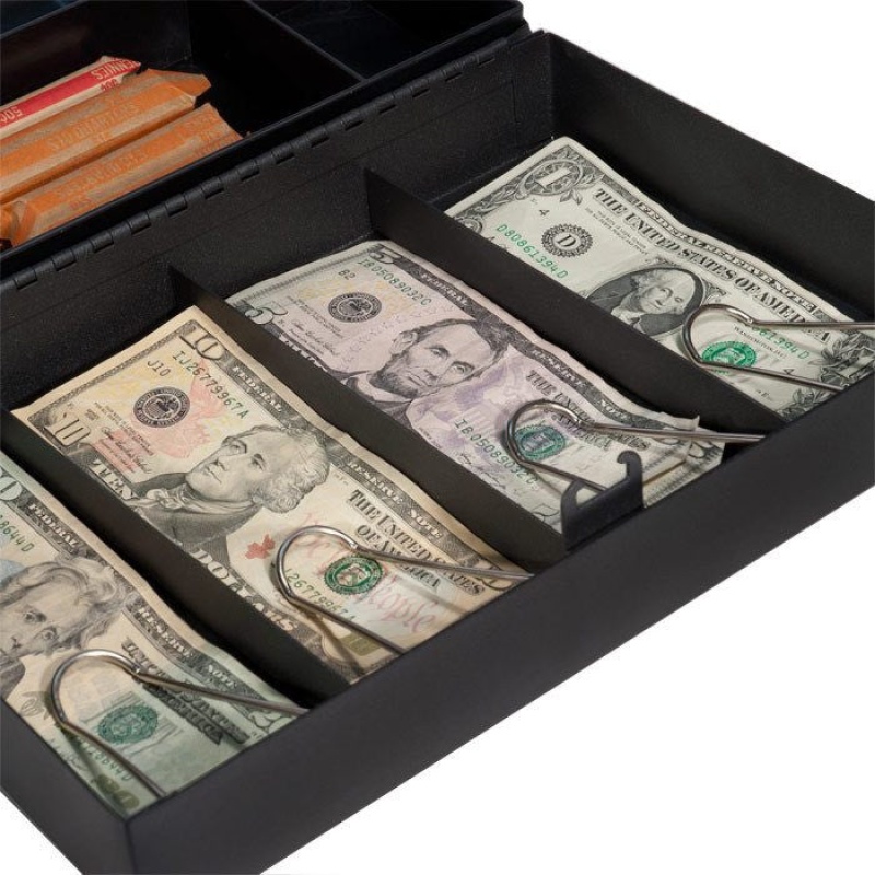 Barska CB11794 17" Cash Box With 6 Compartment Tray - Image 3