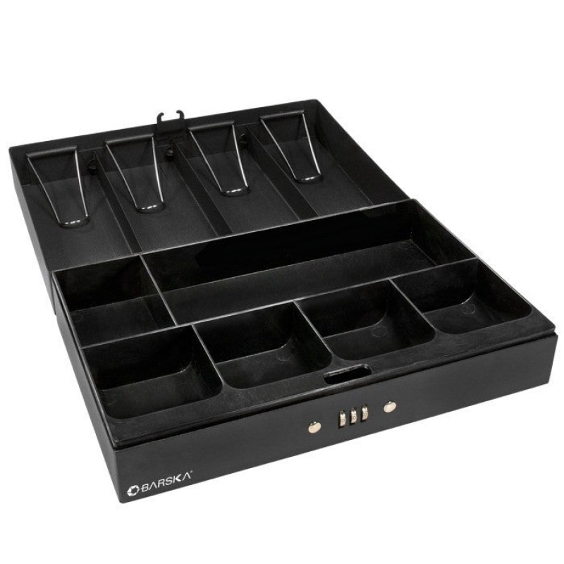 Barska CB11794 17" Cash Box With 6 Compartment Tray - Image 4