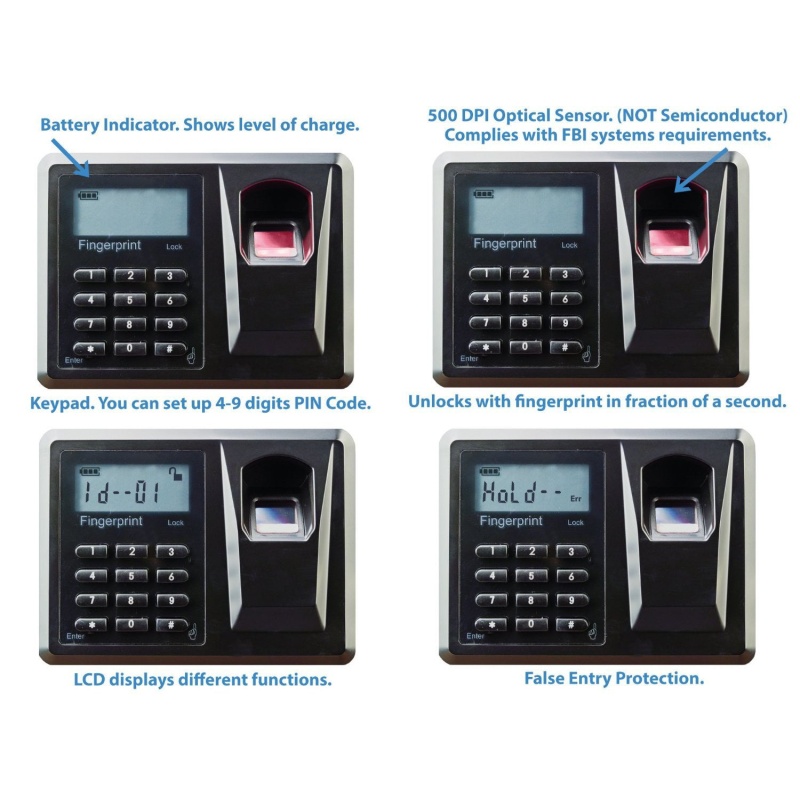 Viking VS-52BLR Biometric Fingerprint Hidden Wall Safe (VS-52BL) - Image 2