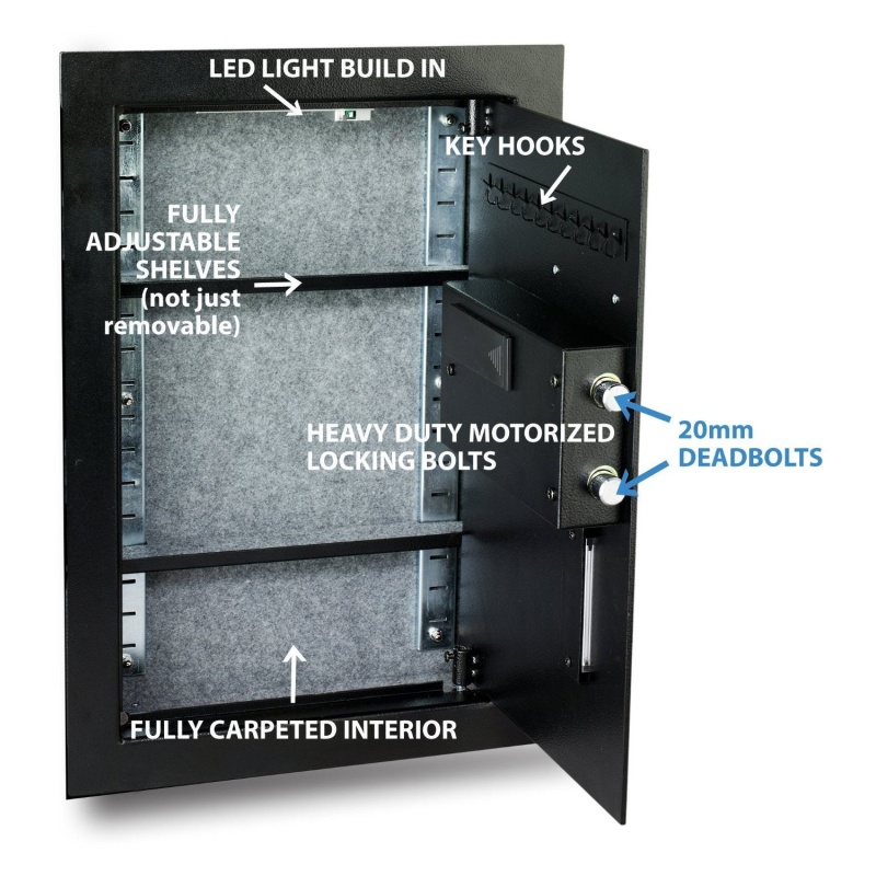 Viking VS-52BLR Biometric Fingerprint Hidden Wall Safe (VS-52BL) - Image 4