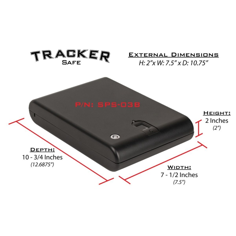 Tracker SPS-03B Small Pistol Safe with Biometric Lock - Image 3