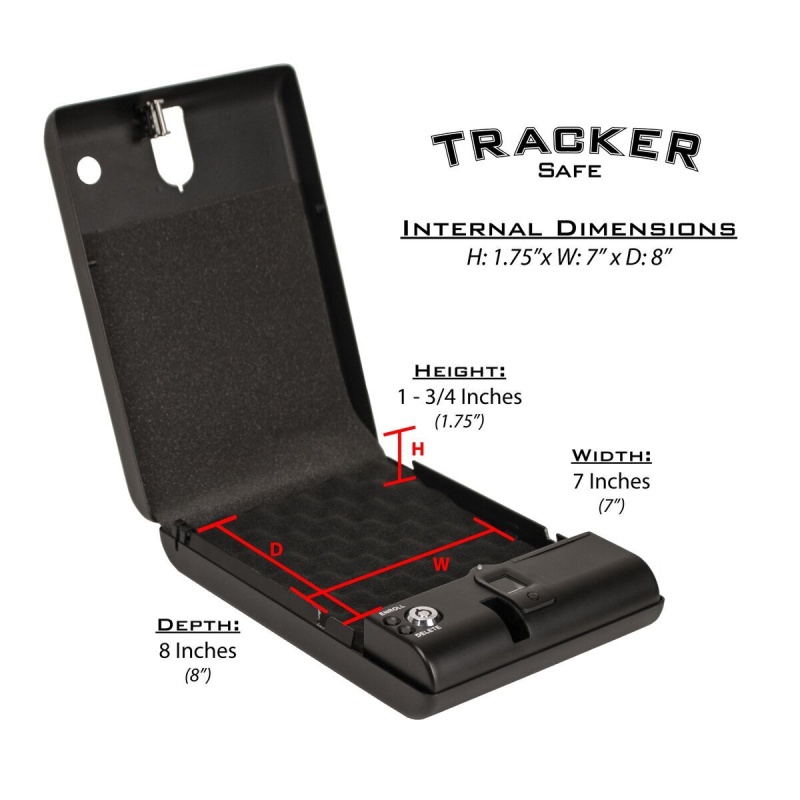 Tracker SPS-03B Small Pistol Safe with Biometric Lock - Image 5