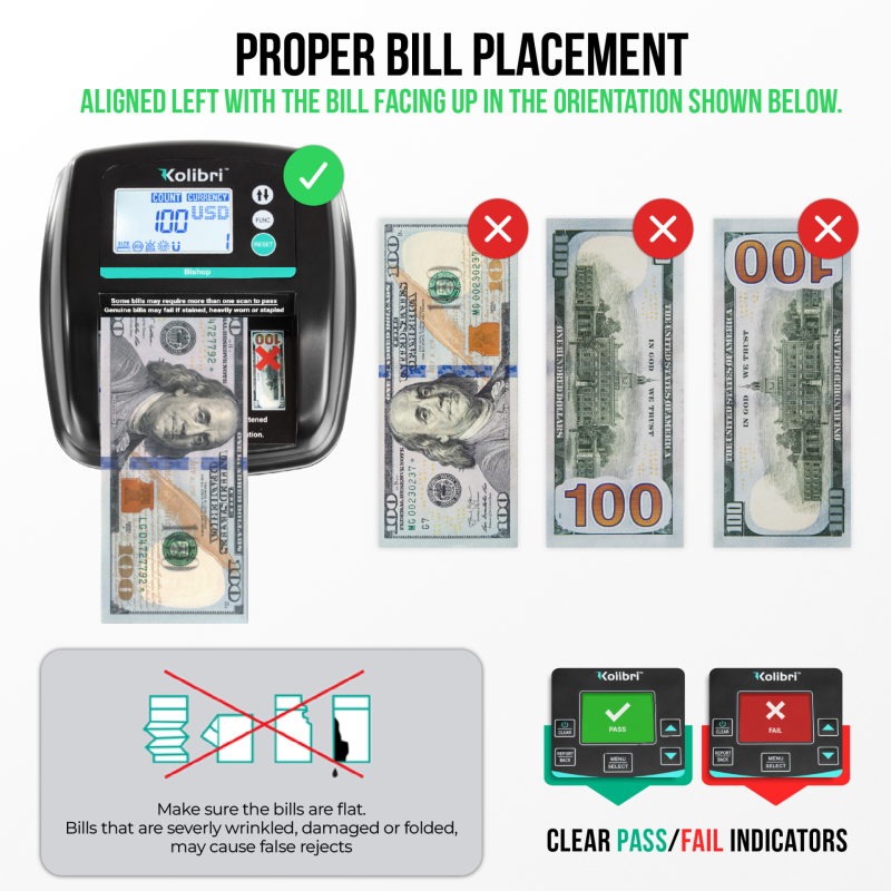 Kolibri Bishop Bill Counter and Counterfeit Detector - Image 5