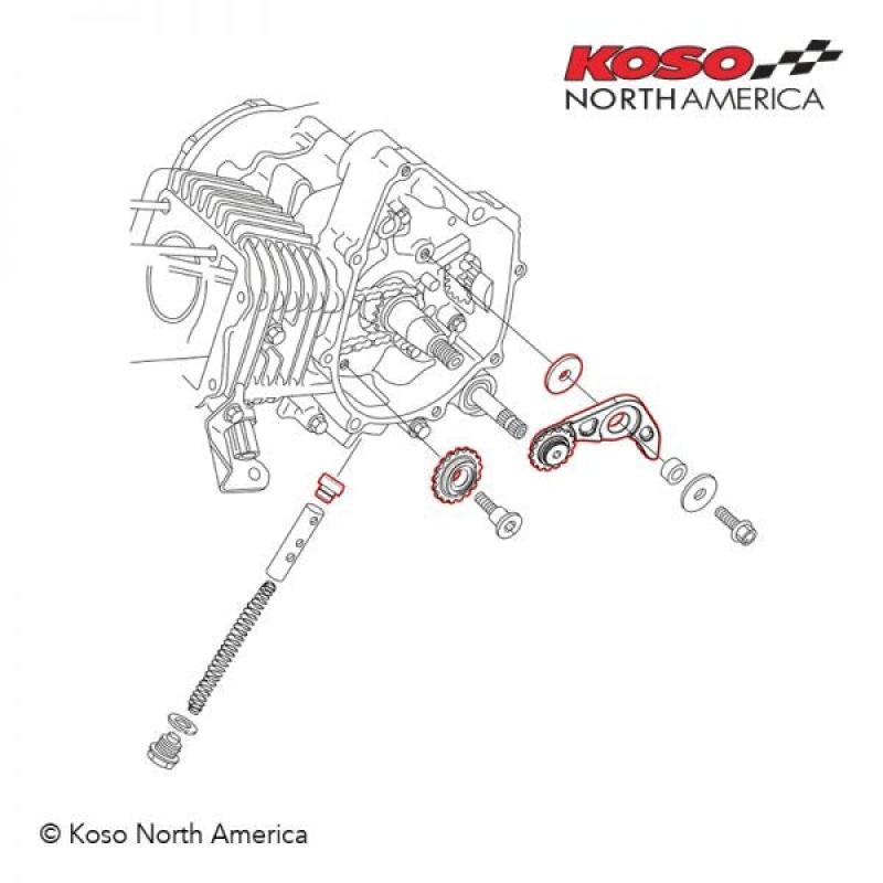 KOSO Cam Chain Tensioner - Honda Grom (2014-2020) and Monkey 125 (2018-2021) - Image 3