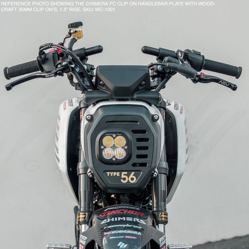 Chimera "FC" Clip On Handle Bar Plate - Honda Grom 125, Monkey 125, Dax 125 (All Years) - Image 9