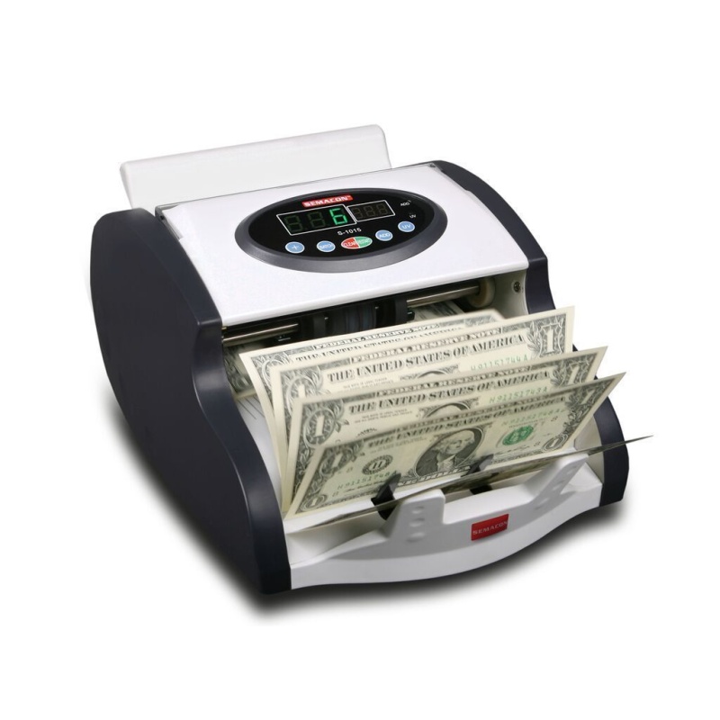 Semacon S-1015 Mini Table Top Compact Currency Counter (UV CF) S1015 - Image 2