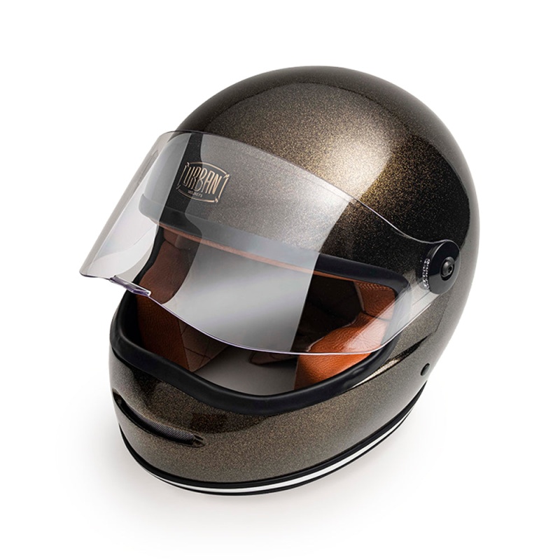 Urban Full Face Helmet BigBore S Dark Gold Flake - Image 6