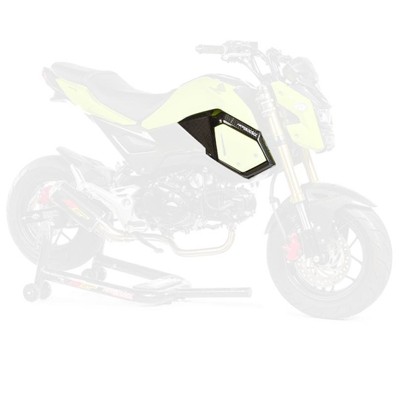 Hot Bodies Racing Carbon Fiber Side Cowl - Honda Grom SF 125 (2017-2021) - Image 3