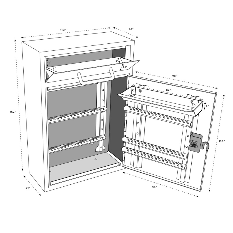 Mail Boss Key Boss Locking Security Key Drop Box (105 Keys) - Image 15