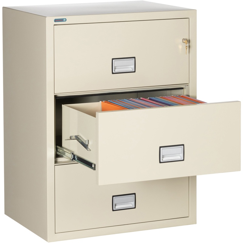 Phoenix Safe LAT3W31 31" 3 Drawer Lateral Size Fire File Cabinet - Image 2