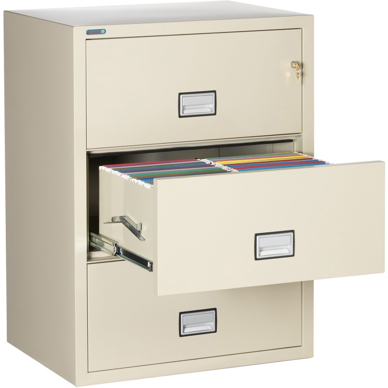 Phoenix Safe LAT3W31 31" 3 Drawer Lateral Size Fire File Cabinet - Image 3