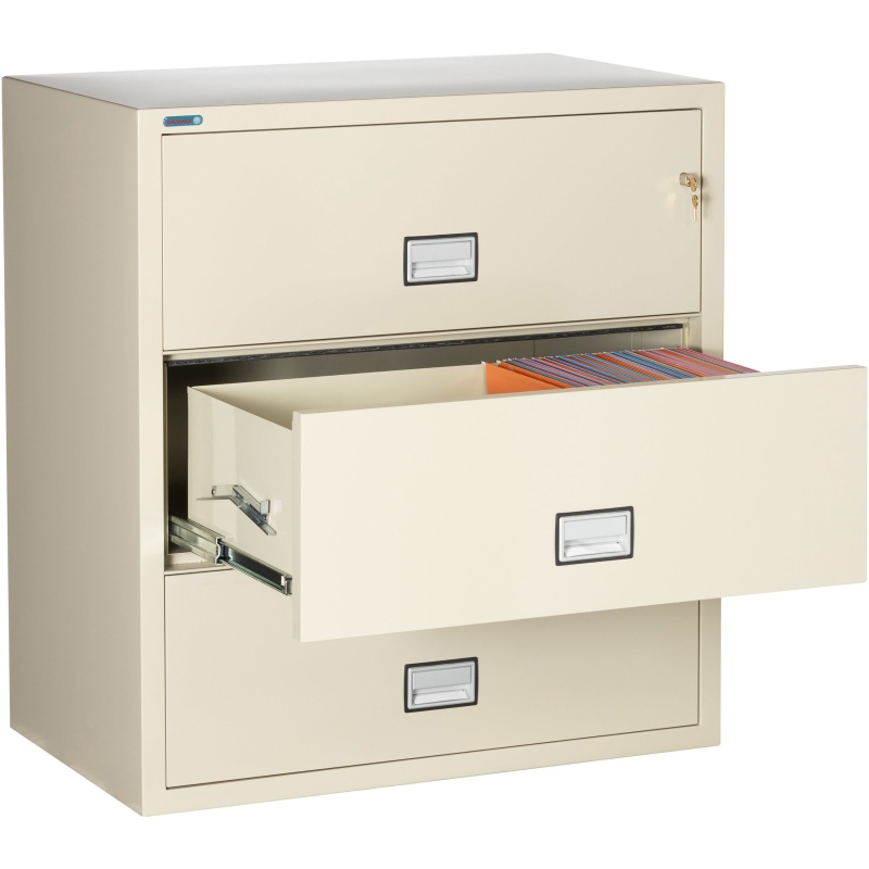 Phoenix Safe LAT3W38 38" 3 Drawer Lateral Size Fire File Cabinet - Image 2