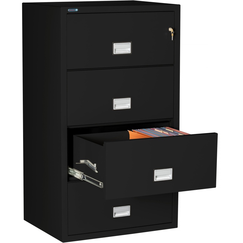 Phoenix Safe LAT4W31 31" 4 Drawer Lateral Size Fire File Cabinet - Image 8