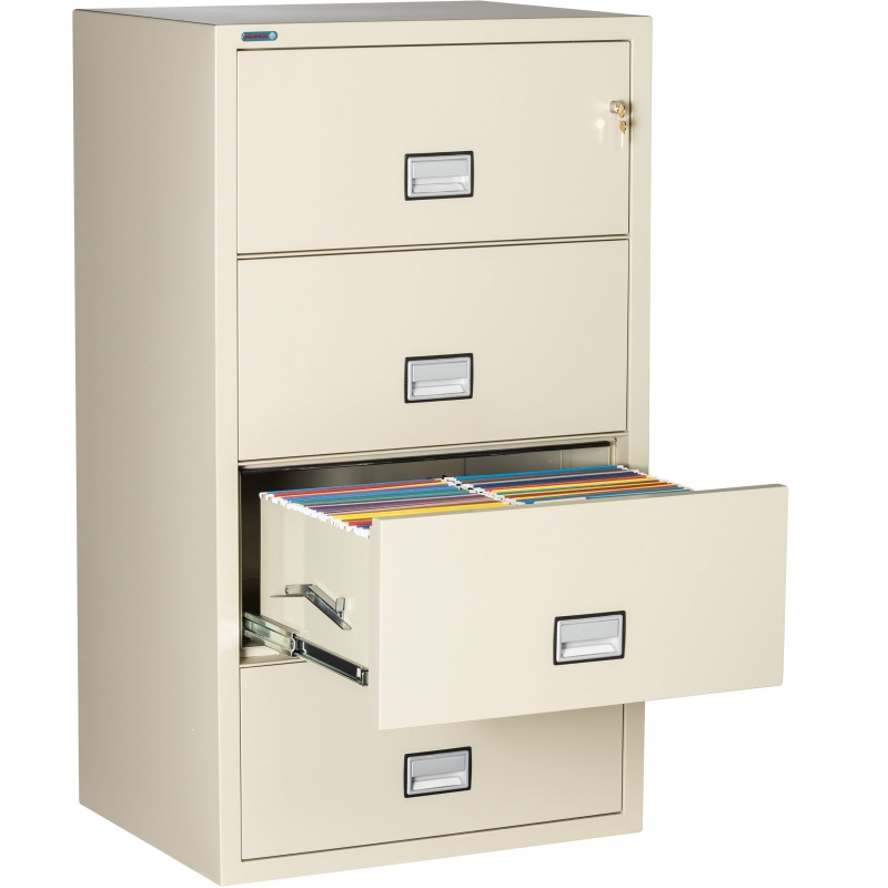 Phoenix Safe LAT4W31 31" 4 Drawer Lateral Size Fire File Cabinet - Image 3