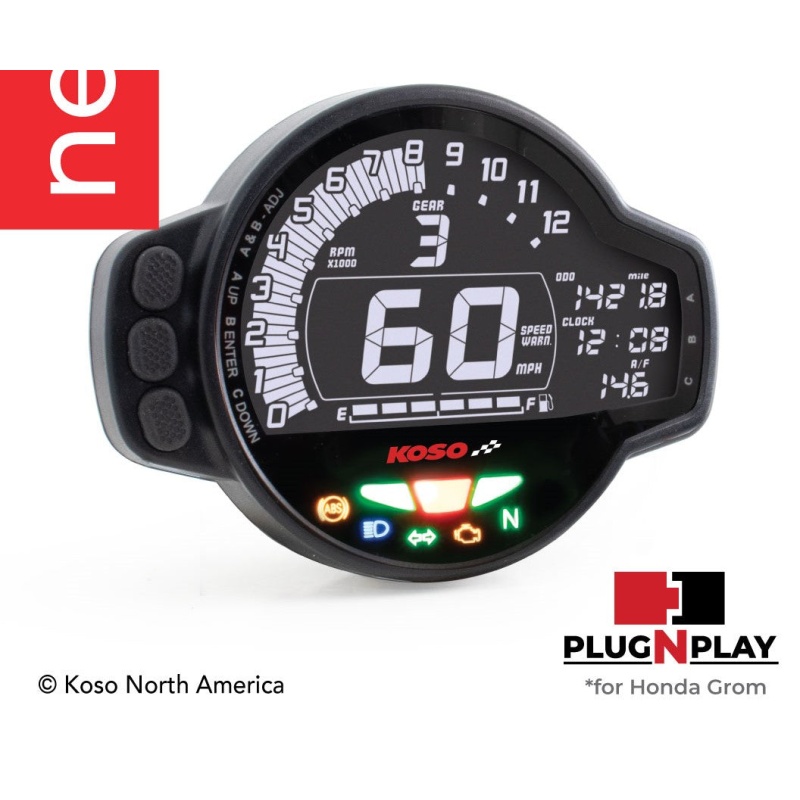 KOSO MS-01 Multi-functional Gauge - Honda Grom (2013-2020) - Image 3