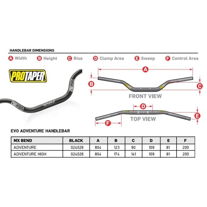 ProTaper Evo Adventure Handlebars 1-1/8" - Image 3