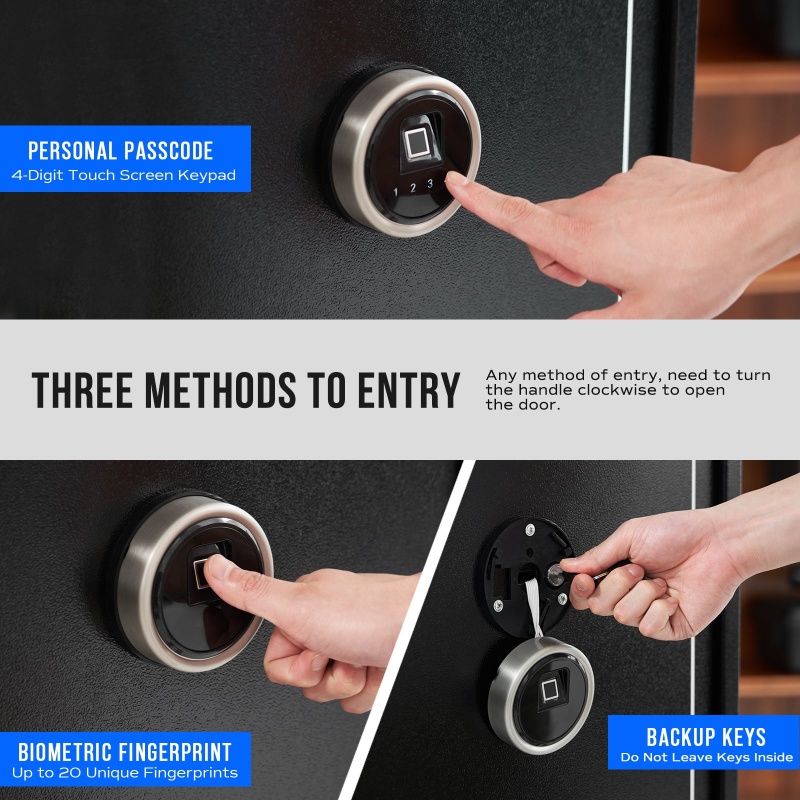 RPNB RP5FR Biometric Large 5 Gun Cabinet with Electronic Digital Lock - Image 7