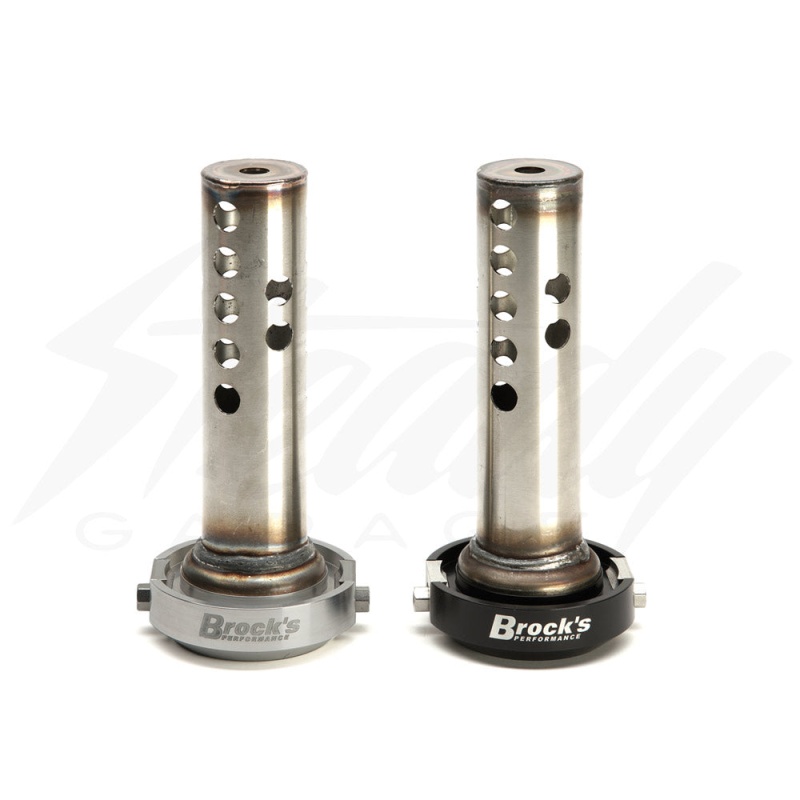 Brocks Performance Noise Suppressor Polished Fits 2 Inch Outlet Honda Grom 125 Kawasaki Z125 Pro - Image 3