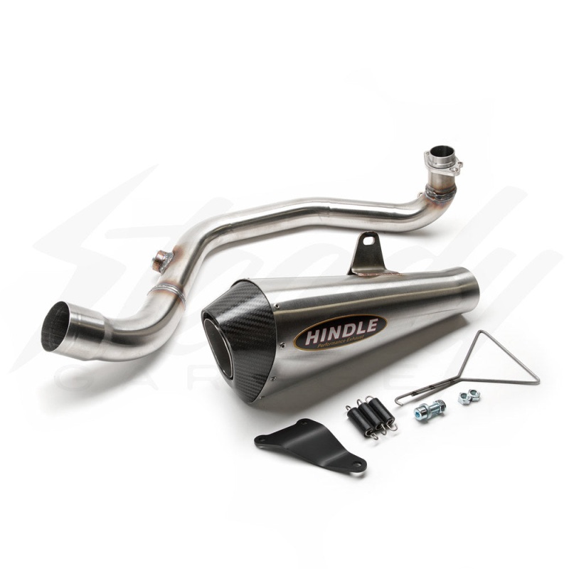 Hindle Stainless EVO Megaphone Full Exhaust System with Carbon Tip - Honda Grom 125 SF (2017-2020) - Image 3