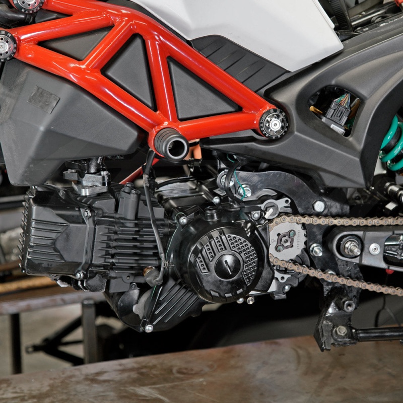 Chimera Engineering Bracket to Mount ZS190 Zongshen 190CC Engine to SSR Razkull Honda Grom 125 (2014-2020) - Image 6