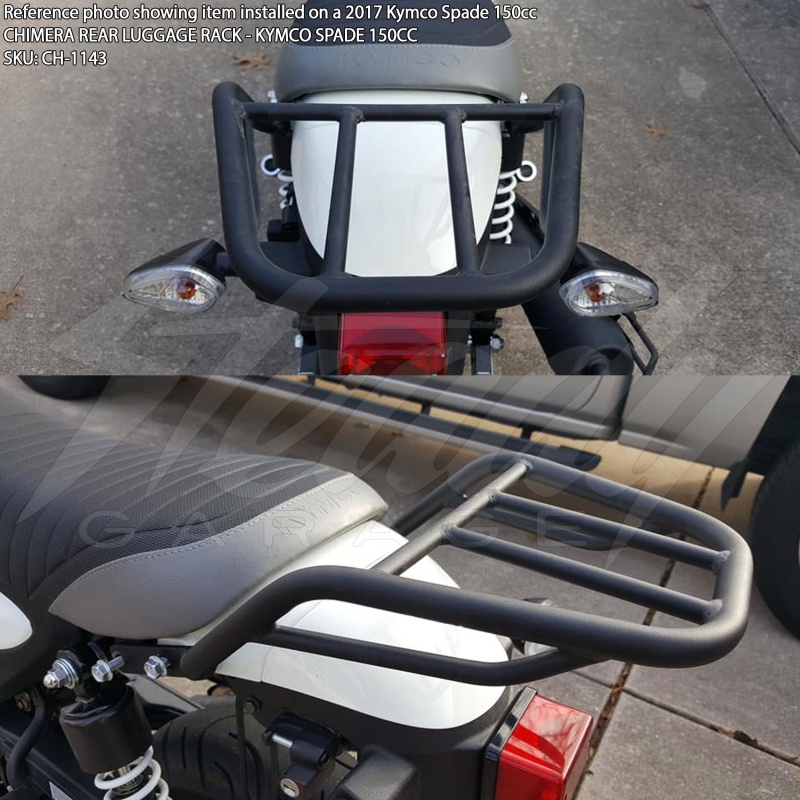 Chimera Rear Luggage Rack - Kymco Spade 150i (2017-2020) Matte Black - Image 5