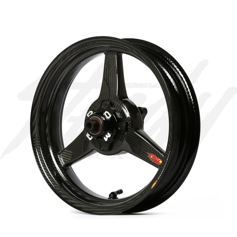 BST Carbon Fiber Kawasaki Z125 Pro Rim Set - 3.5" Wide Rear - Image 5