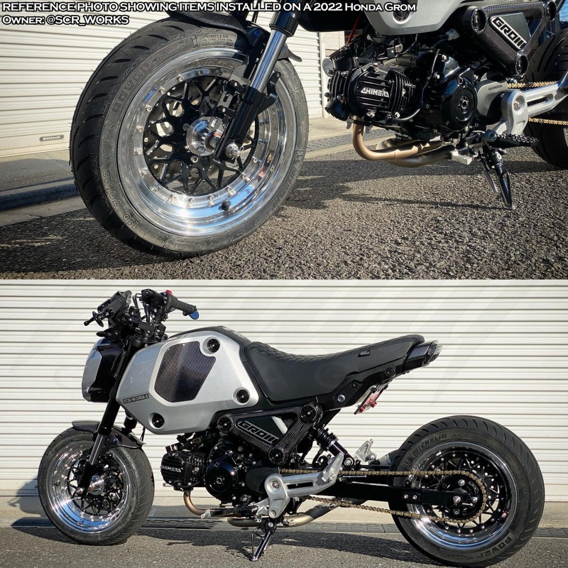 Chimera Engineering Wheels JC MESH 3PC Modular Rims - 12x6 + 12x4 - Honda Grom 125, Monkey 125 (ALL YEARS) - Image 4