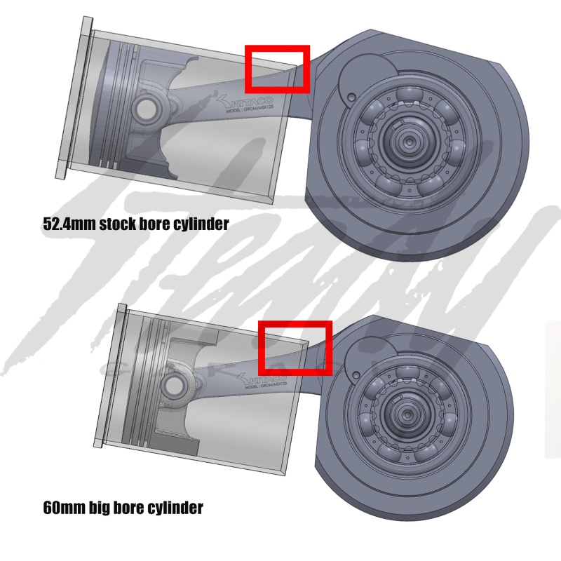 Kitaco H-Beam Connecting Rod Kit Honda Grom 125 - Image 4