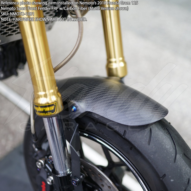 Nemoto Pure Carbon Fiber Front Fender - Honda Monkey 125 Grom 125 (ALL YEARS) - Image 4