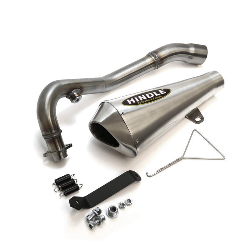 Hindle Stainless EVO Megaphone Full Exhaust System - Kawasaki Z125 Pro (ALL YEARS)