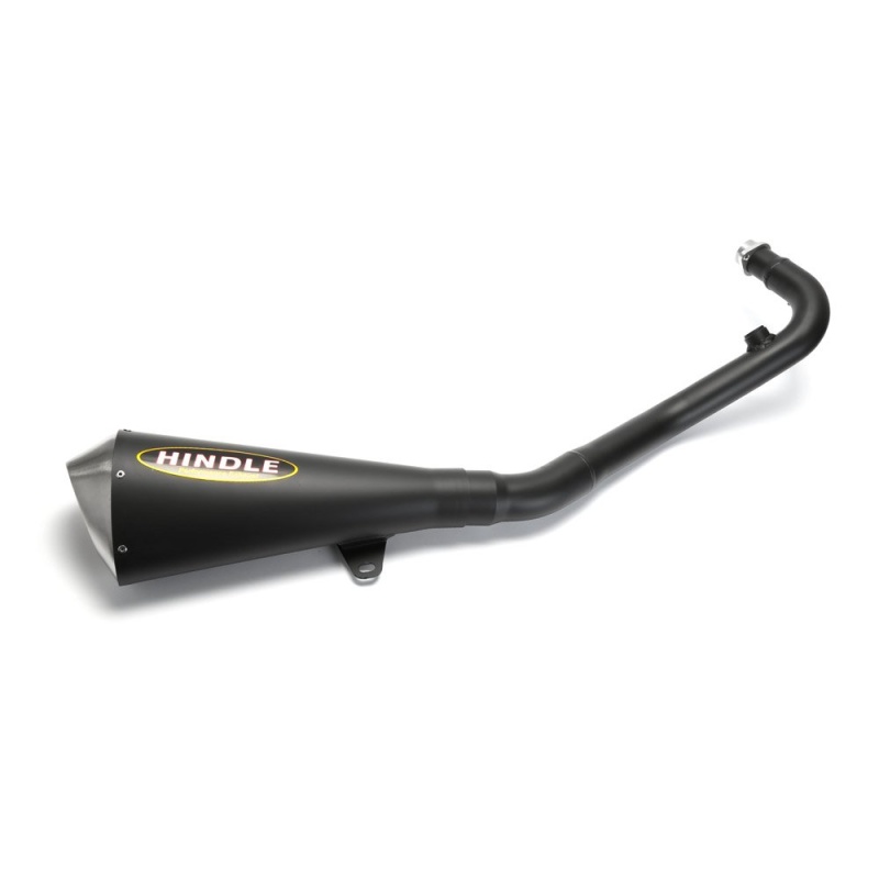 Hindle Black Ceramic EVO Megaphone Full Exhaust System - Kawasaki Z125 Pro (ALL YEARS)