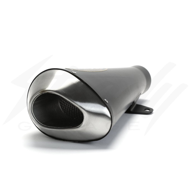 Hindle Black Ceramic EVO Megaphone Full Exhaust System - Kawasaki Z125 Pro (ALL YEARS) - Image 3