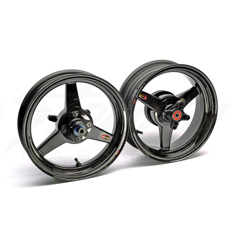 BST Carbon Fiber Honda Grom Rim Set - 3.5" Wide Rear  (ABS) (5 Bolt) (WHITE LOGO) - Image 14