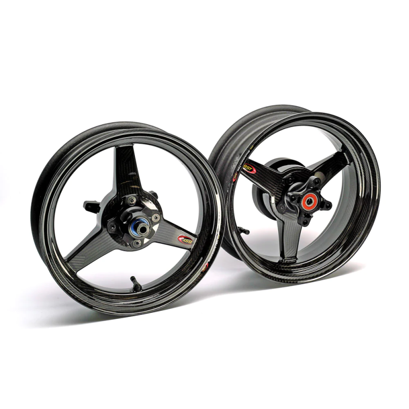 BST Carbon Fiber Honda Grom Rim Set - 3.5" Wide Rear  (ABS) (5 Bolt) (WHITE LOGO) - Image 15