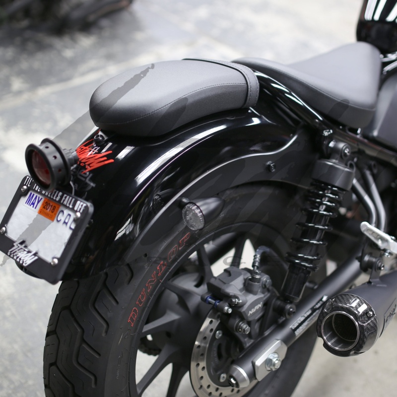 Motodynamic Matte Black Front/Rear LED Torpedo Turn Signal Light - Clear - Honda Rebel - Image 5