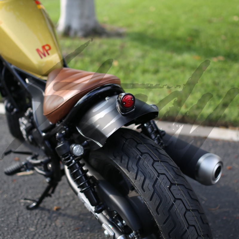 Motodynamic Matte Black Front/Rear LED Torpedo Turn Signal Light - Clear - Honda Rebel - Image 7