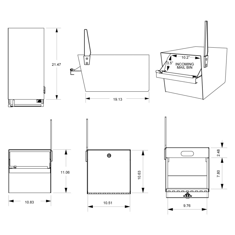 Mail Boss Mail Manager Street Safe Rear Locking Mailbox - Image 9